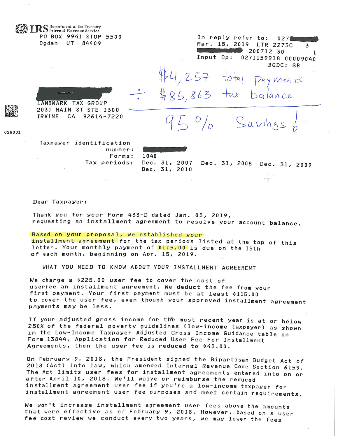 irs approval letter